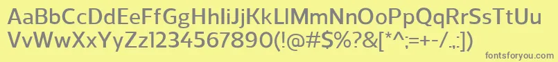 ReganDemibold Font – Gray Fonts on Yellow Background
