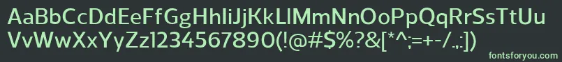 ReganDemibold Font – Green Fonts on Black Background