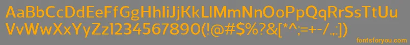 ReganDemibold Font – Orange Fonts on Gray Background