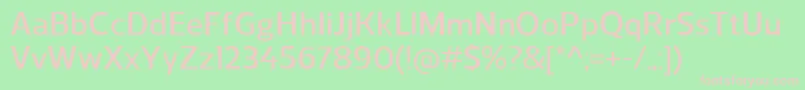 ReganDemibold Font – Pink Fonts on Green Background
