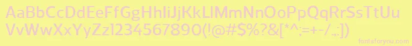 ReganDemibold Font – Pink Fonts on Yellow Background
