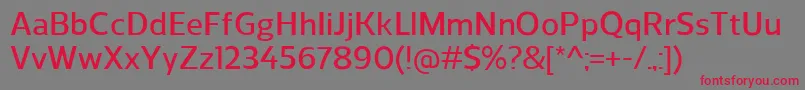 ReganDemibold Font – Red Fonts on Gray Background