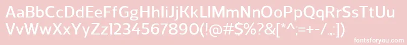 ReganDemibold Font – White Fonts on Pink Background