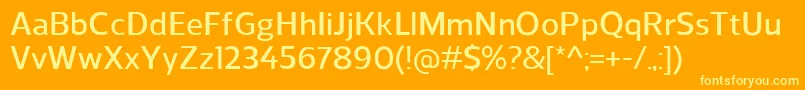 ReganDemibold Font – Yellow Fonts on Orange Background