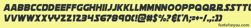 Soloistcond Font – Black Fonts on Yellow Background