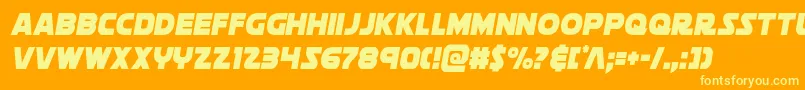 Soloistcond Font – Yellow Fonts on Orange Background