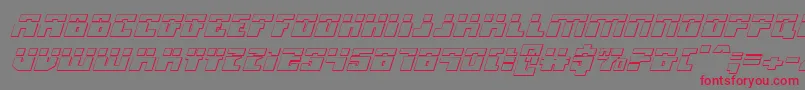 Micronianla3Di Font – Red Fonts on Gray Background