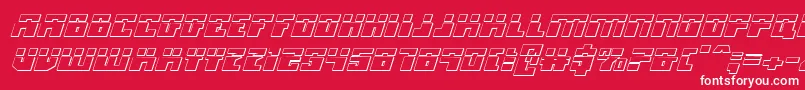 Micronianla3Di Font – White Fonts on Red Background