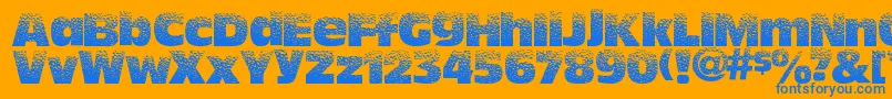 Шрифт Hotsweat – синие шрифты на оранжевом фоне