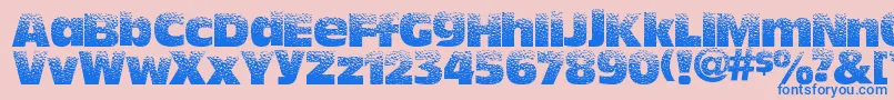 Hotsweat-fontti – siniset fontit vaaleanpunaisella taustalla