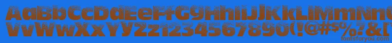 Шрифт Hotsweat – коричневые шрифты на синем фоне