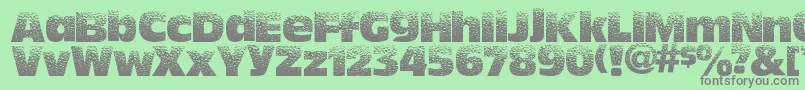 フォントHotsweat – 緑の背景に灰色の文字