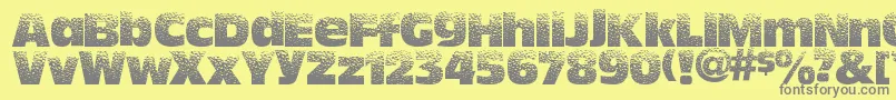 フォントHotsweat – 黄色の背景に灰色の文字