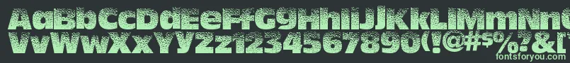 Hotsweat-fontti – vihreät fontit mustalla taustalla