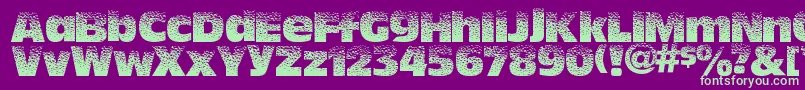 Hotsweat Font – Green Fonts on Purple Background