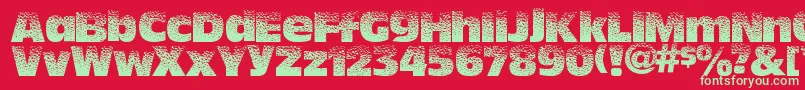 Hotsweat Font – Green Fonts on Red Background