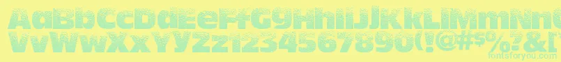 Hotsweat Font – Green Fonts on Yellow Background