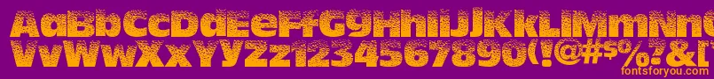 Hotsweat Font – Orange Fonts on Purple Background