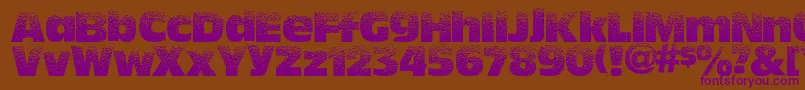 Шрифт Hotsweat – фиолетовые шрифты на коричневом фоне