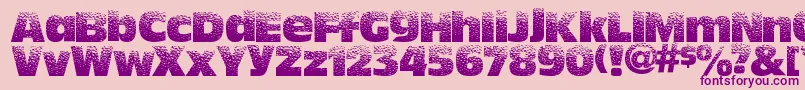 Hotsweat-fontti – violetit fontit vaaleanpunaisella taustalla