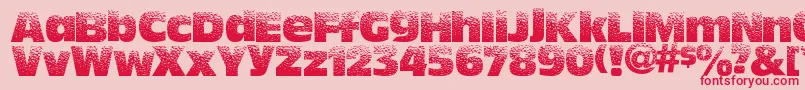 Hotsweat-fontti – punaiset fontit vaaleanpunaisella taustalla