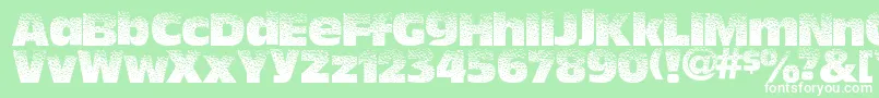 Hotsweat-fontti – valkoiset fontit vihreällä taustalla