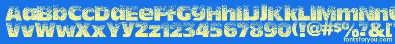 Hotsweat-fontti – keltaiset fontit sinisellä taustalla