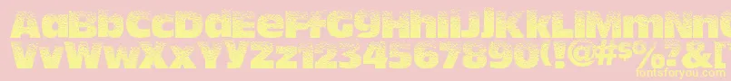 Hotsweat-fontti – keltaiset fontit vaaleanpunaisella taustalla