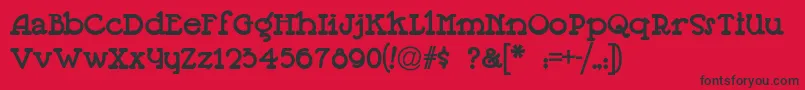 Jeepers Font – Black Fonts on Red Background