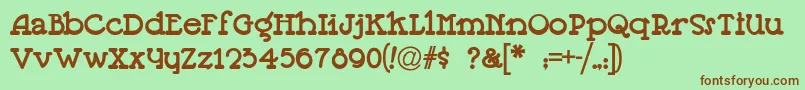 Jeepers Font – Brown Fonts on Green Background