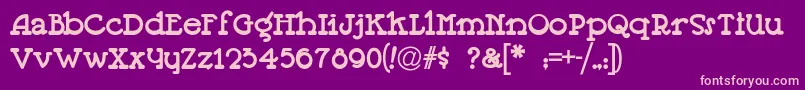 Jeepers Font – Pink Fonts on Purple Background