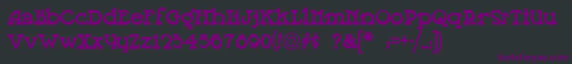 Czcionka Jeepers – fioletowe czcionki na czarnym tle