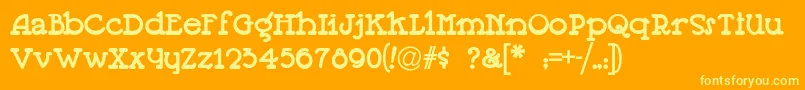 Jeepers Font – Yellow Fonts on Orange Background