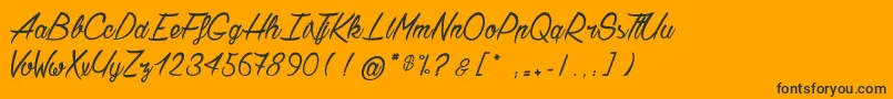 Chardons2 Font – Black Fonts on Orange Background