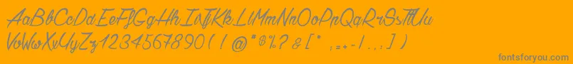 Weitere Informationen zur Chardons2-Schriftart Chardons2-Schriftart – Graue Schriften auf orangefarbenem Hintergrund