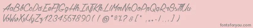 Chardons2-Schriftart – Graue Schriften auf rosa Hintergrund