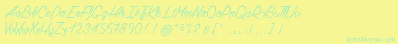 Chardons2 Font – Green Fonts on Yellow Background