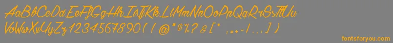 Chardons2 Font – Orange Fonts on Gray Background