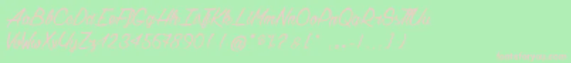 Chardons2 Font – Pink Fonts on Green Background