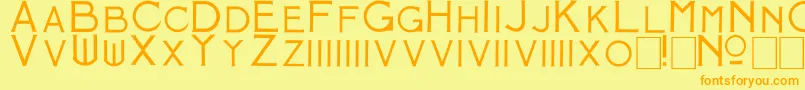MosaicS Font – Orange Fonts on Yellow Background