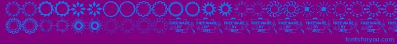 Sundings2Jl Font – Blue Fonts on Purple Background