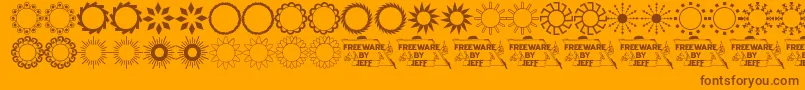 fuente Sundings2Jl – Fuentes Marrones Sobre Fondo Naranja