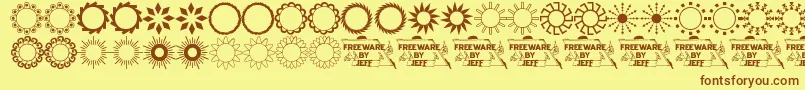 Sundings2Jl Font – Brown Fonts on Yellow Background