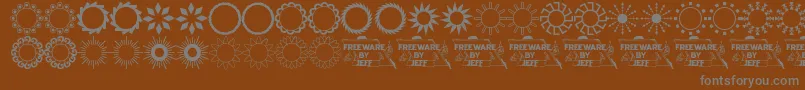 Sundings2Jl Font – Gray Fonts on Brown Background