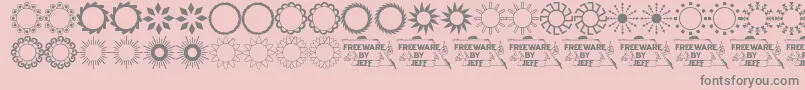 Sundings2Jl Font – Gray Fonts on Pink Background