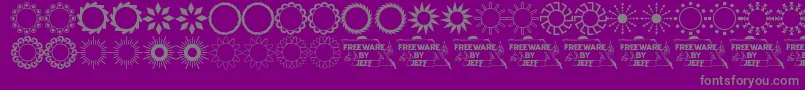 Sundings2Jl Font – Gray Fonts on Purple Background