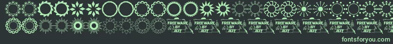 Sundings2Jl Font – Green Fonts on Black Background