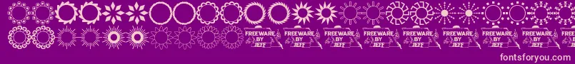 Sundings2Jl Font – Pink Fonts on Purple Background