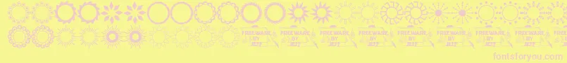 Sundings2Jl Font – Pink Fonts on Yellow Background