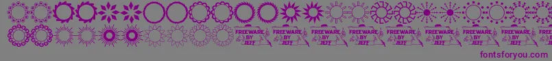 Шрифт Sundings2Jl – фиолетовые шрифты на сером фоне